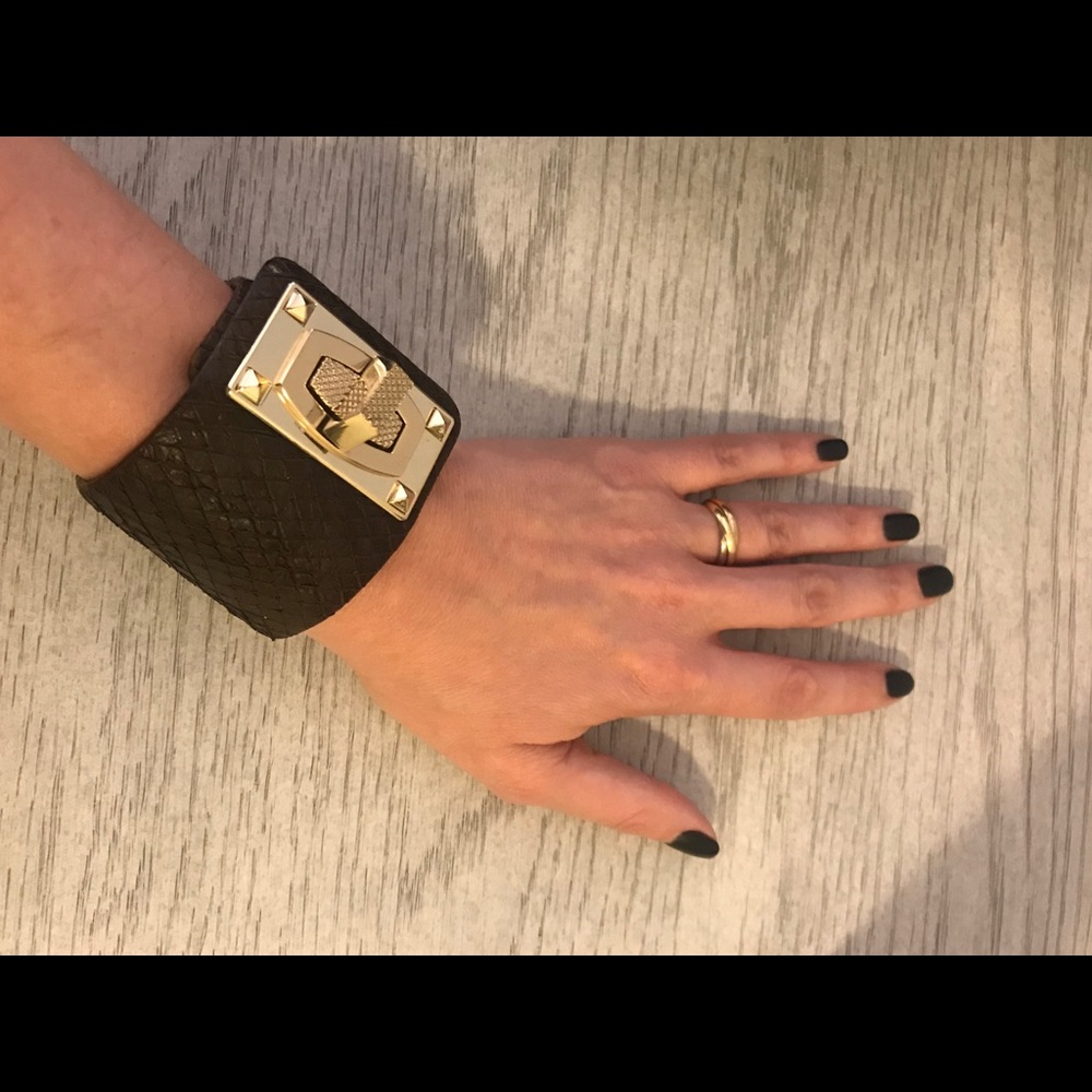 Chocolate Brown Leather Cuff